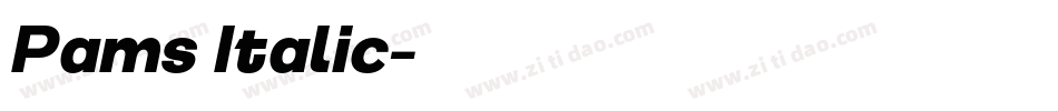 Pams Italic字体转换
